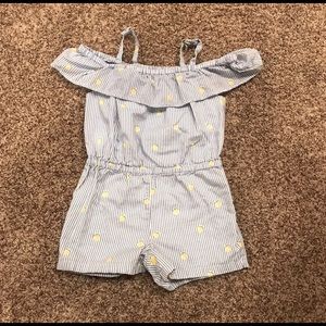 NWOT Janie & Jack Sun Day Best Romper, lemon design. Sz 5